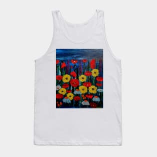 Some poppies and sunflowers with wildflowers Tank Top